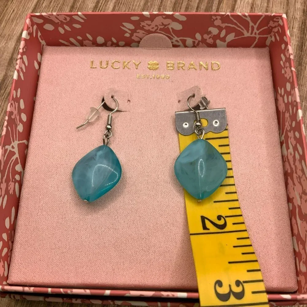 Lucky Brand NWT Dangling Drop Blue Earrings